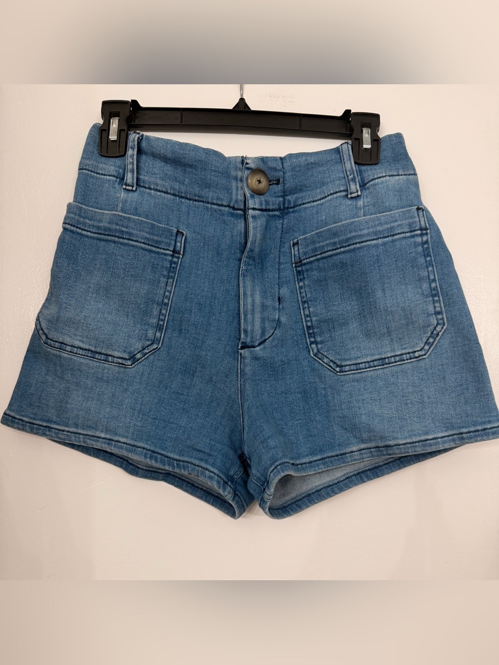 Maeve Colette High-Rise Light Blue Denim Shorts Size 28